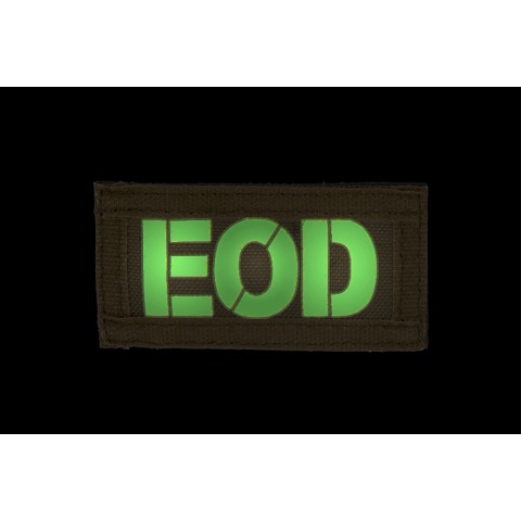 UK Arms Airsoft Hook and Loop Base EOD (2) Patch Set - TAN/BLACK