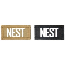 UK Arms Airsoft Hook and Loop Base NEST (2) Patch Set - TAN/BLACK