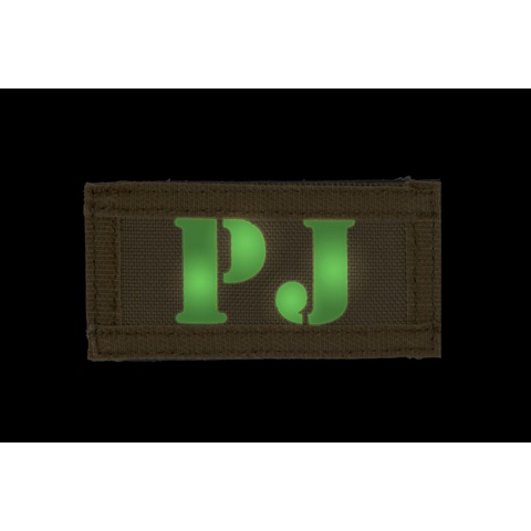 UK Arms Airsoft Hook and Loop Base PJ (2) Patch Set - TAN/BLACK