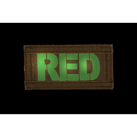 UK Arms Airsoft Hook and Loop Base RED (2) Patch Set - TAN/BLACK