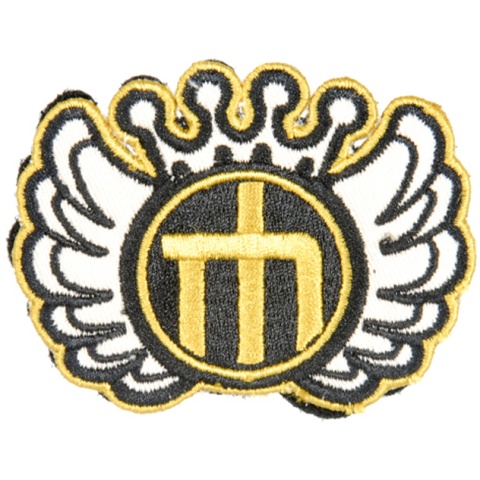 UK Arms Airsoft Hook and Loop Base Impel Down Patch - WHITE/YELLOW