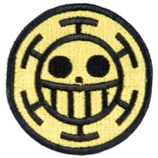UK Arms Airsoft Hook and Loop Base Trafalgar Law Patch - BLACK/YELLOW