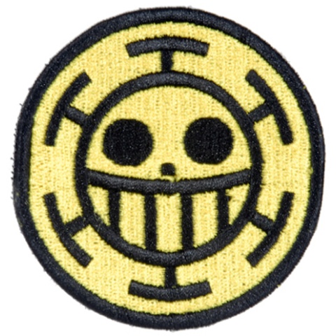 UK Arms Airsoft Hook and Loop Base Trafalgar Law Patch - BLACK/YELLOW