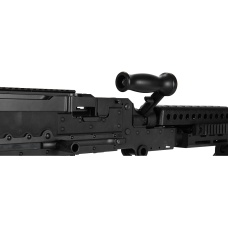 Lancer Tactical Full Metal M240 Airsoft AEG Squad Automatic Machine Gun with Box Magazine (Color: Black)