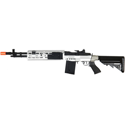 CYMA Airsoft M14 EBR AEG Full Metal w/ Crane Stock - BLACK/SILVER