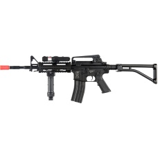 ICS Airsoft M4 AEG w/ RAS Tactical Folding Stock - BLACK