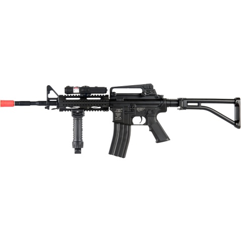 ICS Airsoft M4 AEG w/ RAS Tactical Folding Stock - BLACK