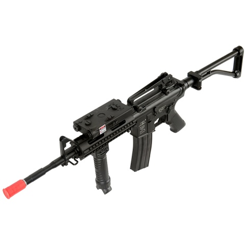 ICS Airsoft M4 AEG w/ RAS Tactical Folding Stock - BLACK