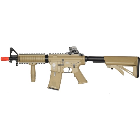 ICS M4 RIS Commando Sportline Airsoft AEG Rifle w/ Crane Stock - TAN