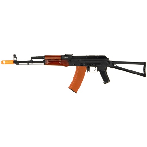 JG Airsoft AK74 AEG EBB Rifle w/ Real Wood Handguard Folding Stock