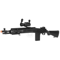 AGM M14 SOCOM RIS Airsoft Sniper Rifle w/ Flashlight and Scope