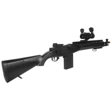 AGM M14 SOCOM RIS Airsoft Sniper Rifle w/ Flashlight and Scope
