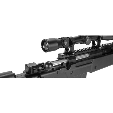 WellFire MB4407 Tri-Rail MK96 Spring Airsoft Sniper Rifle - BLACK