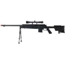 WellFire MB4407 Tri-Rail MK96 Spring Airsoft Sniper Rifle - BLACK
