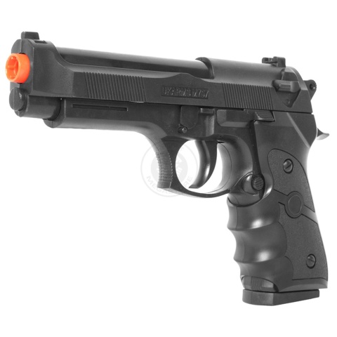 Double Eagle M9 Airsoft Spring Pistol w/ Ergonomic Grip - BLACK