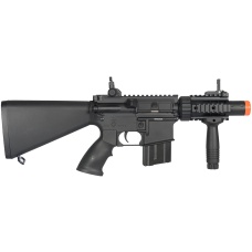 Atlas Custom Works Airsoft M4 Stubby CQB Full Metal w/ Fixed Stock RIS Grip - BLACK