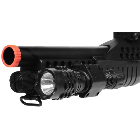 350 FPS AGM Airsoft Tactical Pump Action Shotgun w/ Flashlight