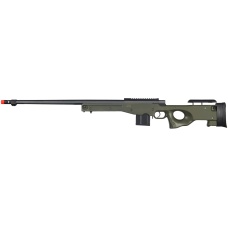 Well Airsoft L96 BOLT Action Rifle w/ Fluted Barrel Optics Rail - OD