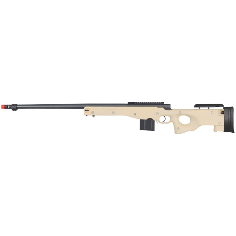 Well Airsoft L96 BOLT Action Rifle w/ Fluted Barrel Optics Rail - TAN