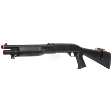 AGM Airsoft M500 Single Shot Pump Action Full Stock Shell-Fed Shotgun