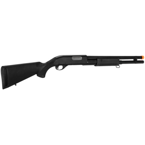 CYMA Airsoft Shotgun Spring Powered Full Stock Long Barrel - BLACK