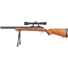 Well Airsoft VSR 10 Bolt Action Rifle w/ Fixed Stock, Scope, Bipod