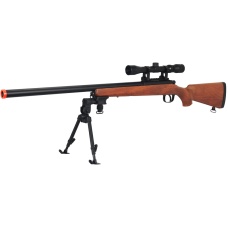 AGM Airsoft VSR 10 Bolt Action Rifle w/ Fixed Stock, Scope, Bipod