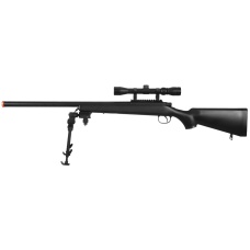 AGM Airsoft VSR 10 Bolt Action Rifle w/ Fixed Stock, Scope, Bipod