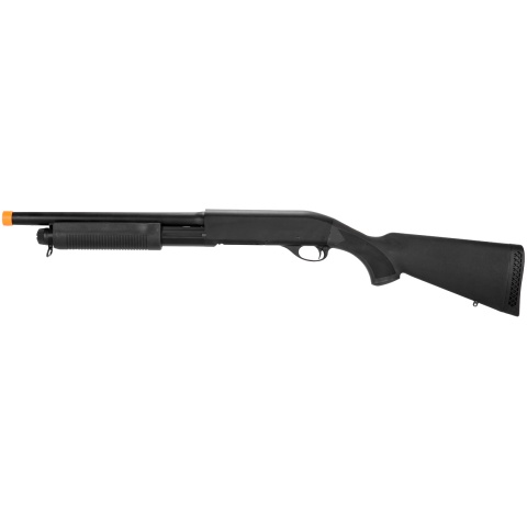 CYMA Airsoft M870 Spring Shotgun w/ Full Stock Metal Barrel - BLACK