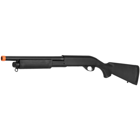 CYMA Airsoft M870 Spring Shotgun w/ Full Stock Metal Barrel - BLACK