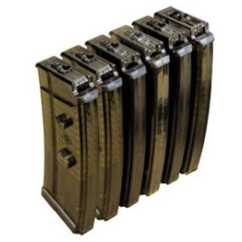 ICS Airsoft SIG Low Cap Magazines 50 Rd Cap - 6 PACK - BLACK