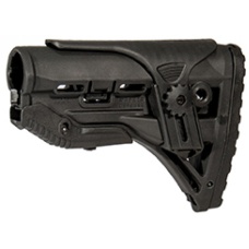 AMA Adjustable Polymer Airsoft AR-15 / M4 Retractable Crane Stock - BLACK