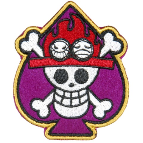 AMA Airsoft Spade Pirates Morale Patch - PURPLE/WHITE