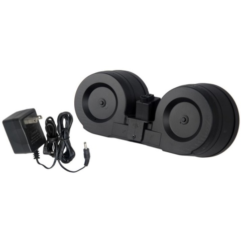 Atlas Custom Works Airsoft Electric M5 Series C Mag 2500 Round Capacity - BLACK