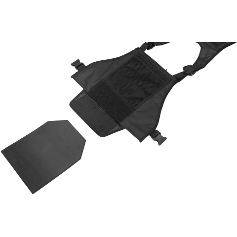 Lancer Tactical 600D Polyester Tactical Assault Vest - BLACK