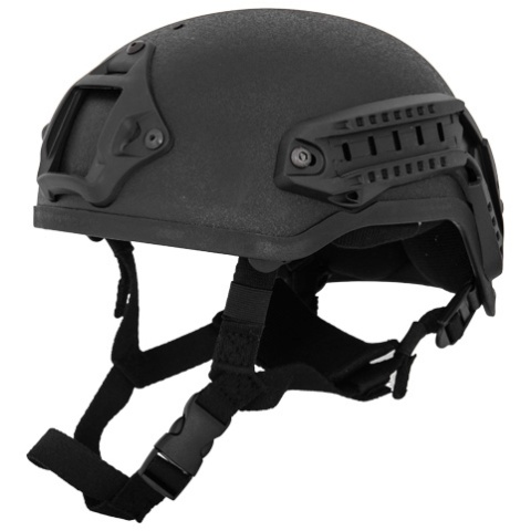 Lancer Tactical Airsoft GUN Mich 2001 NVG Safety Helmet - BLACK