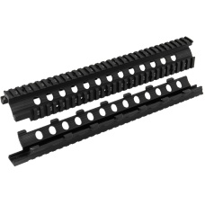 Lancer Tactical Airsoft 12-Inch MFR M4 Quad RIS - BLACK