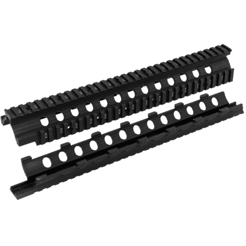 Lancer Tactical Airsoft 12-Inch MFR M4 Quad RIS - BLACK