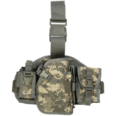 Lancer Tactical MOLLE Dropleg Holster w/ Pouches - ACU