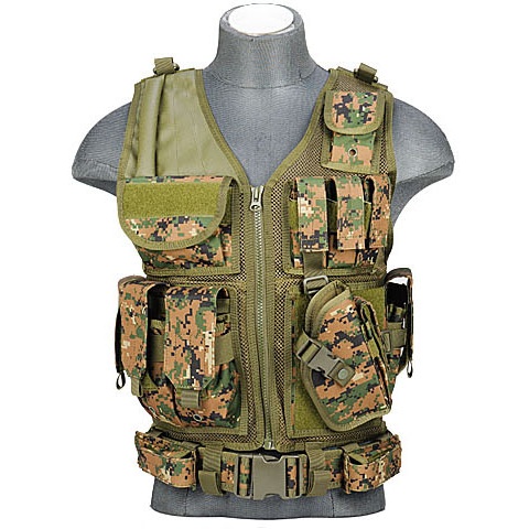 Lancer Tactical CA-310D Tactical Crossdraw Vest - Digital Marpat