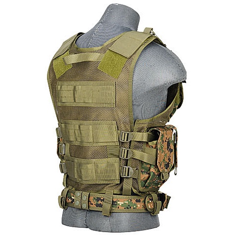 Lancer Tactical CA-310D Tactical Crossdraw Vest - Digital Marpat