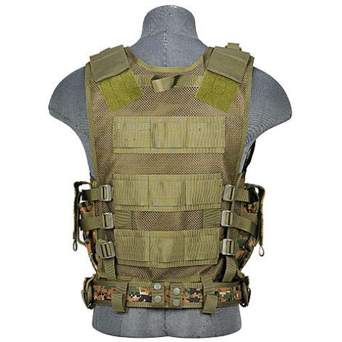 Lancer Tactical CA-310D Tactical Crossdraw Vest - Digital Marpat