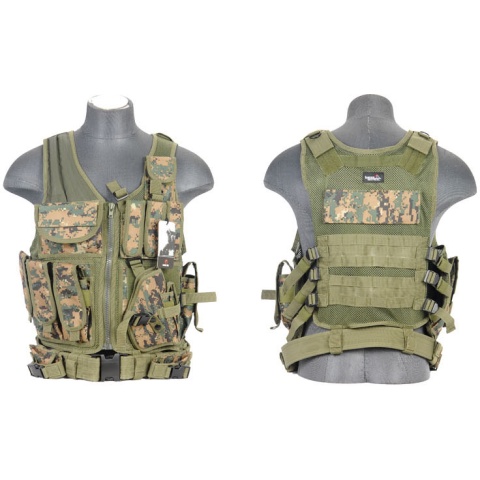 Lancer Tactical CA-310D Tactical Crossdraw Vest - Digital Marpat