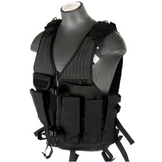 Lancer Tactical CA-314B Tactical Crossdraw Vest - BLACK