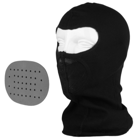 G-Force Tactical Airsoft Balaclava w/ Integrated Mouth Guard - BLACK