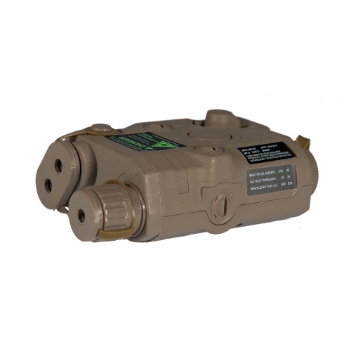 Lancer Tactical PEQ15 AEG Battery Box w/ Green Laser - DARK EARTH