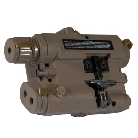Lancer Tactical PEQ - 15 LA - 5 Green Laser - DARK EARTH w/ Battery case