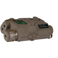 Lancer Tactical PEQ - 15 LA - 5 Green Laser - DARK EARTH w/ Battery case