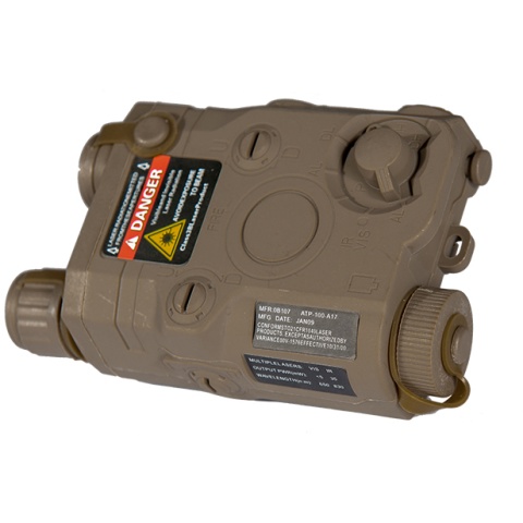 Lancer Tactical PEQ15 AEG Battery Box w/ Red Laser - DARK EARTH