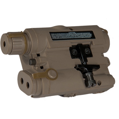 Lancer Tactical PEQ15 AEG Battery Box w/ Red Laser - DARK EARTH